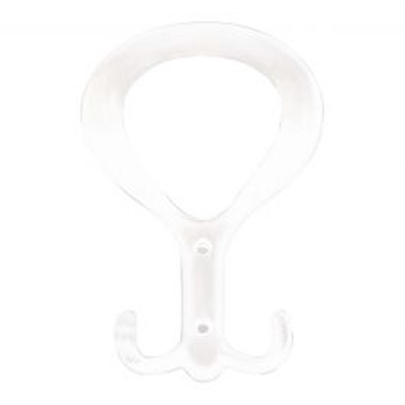 WHITE NYLON COAT HOOK, H13,5XL9 CM