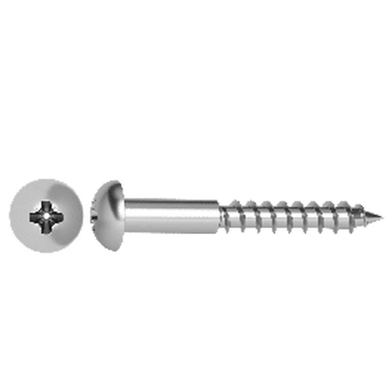 STAINLESS STEEL ROUND HEAD WOOD SCREWS PCS 4X40M