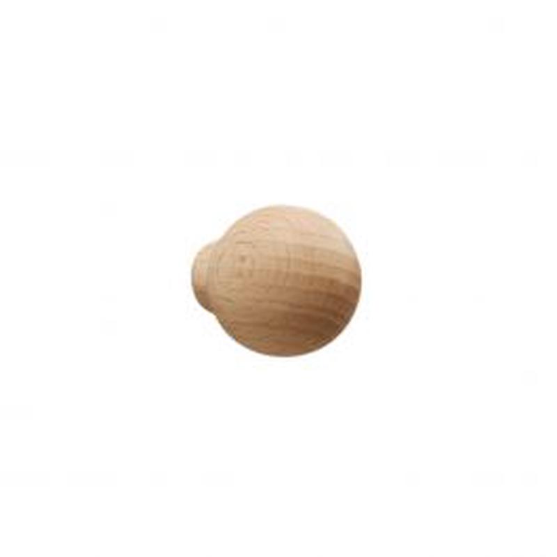2 D 22MM RAW BEECH KNOBS