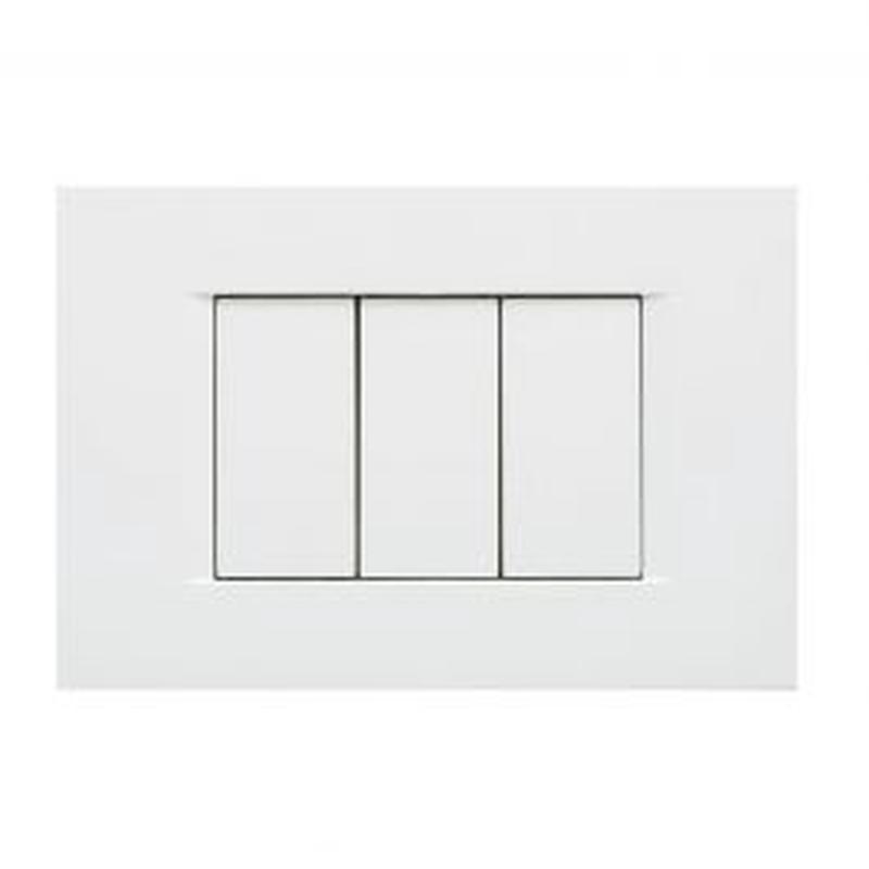 FLAT LINE PLATE 3 PLACES WHITE