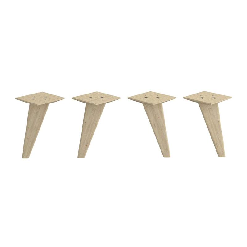 SET OF 4 SPACEO KUB SIDE FEET H21.6CM IN ROUGH PINE