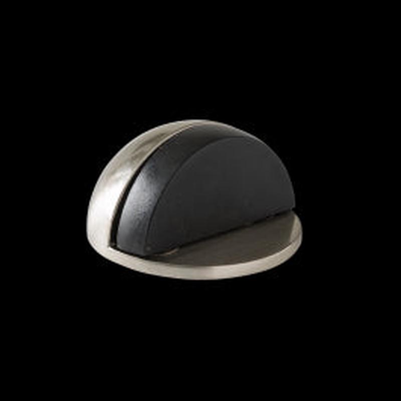 ZINC MOON DOORSTOP WITH POLISHED NICKEL DOUBLE FASTENING D 4.7 X H 2.5 CM, 2 PIECES INS