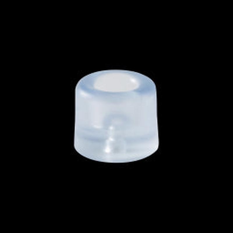 VULCANISED RUBBER DOORSTOP WITH TRANSPARENT DOUBLE FASTENING D 3 X H 2.5 CM