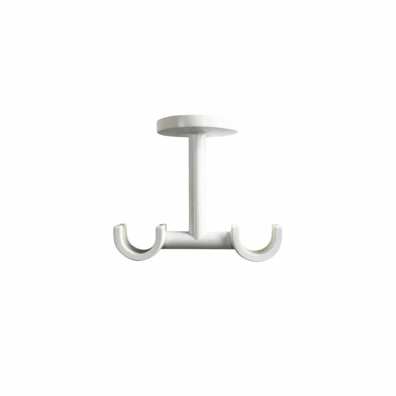 ORGANIC OPEN DOUBLE METAL CEILING SUPPORT WHITE 6CM D20