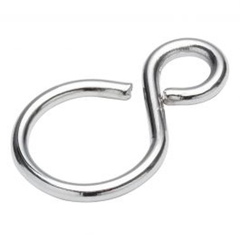 2 PCS CLOSED S-HOOKS D.2 X5,5/12MM CHROME