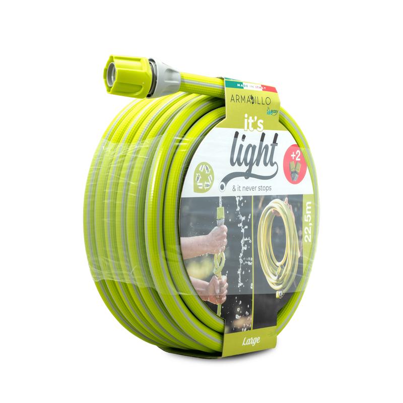 ARMADILLO ANTI-BEND AND ANTI-TWIST HOSE KIT 22.5MT 5/8 WITH 2 QUICK COUPLINGS