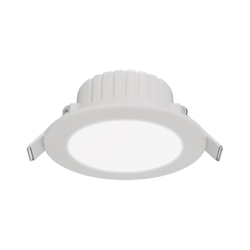 10 RECESSED SPOTLIGHTS PLASTIC WHITE D8.5 CM LED 3W NATURAL LIGHT