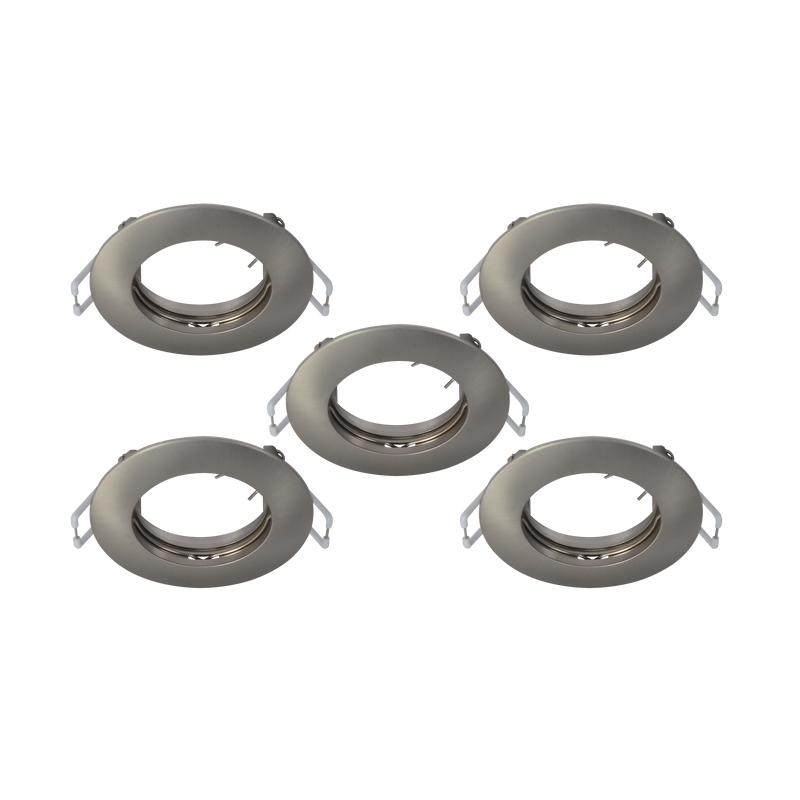 5 NICKEL PLASTIC RECESSED SPOTLIGHTS D7.5 CM LED GU10 35W