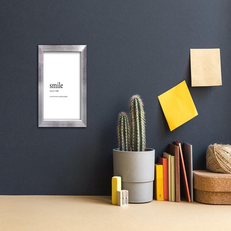 WHITE AND SILVER STRIPED FRAME 10X15 CM