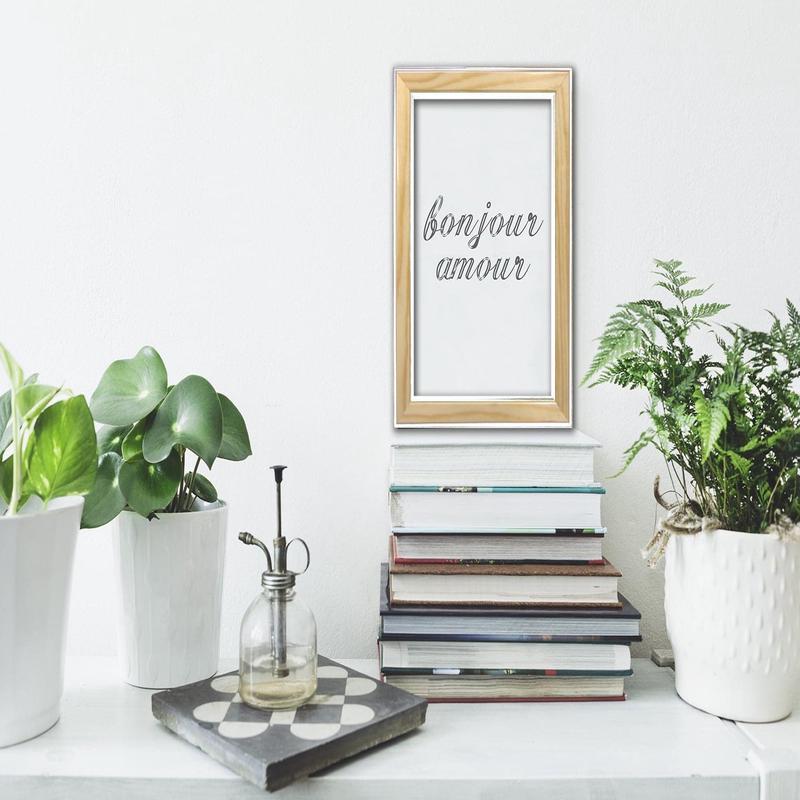 WOOD FRAME NATURAL AND WHITE 21X29.7CM