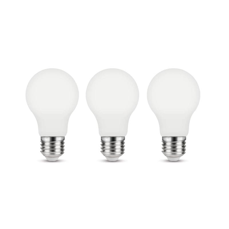 3 LED BULBS E27=100W FROSTED DROP NATURAL LIGHT
