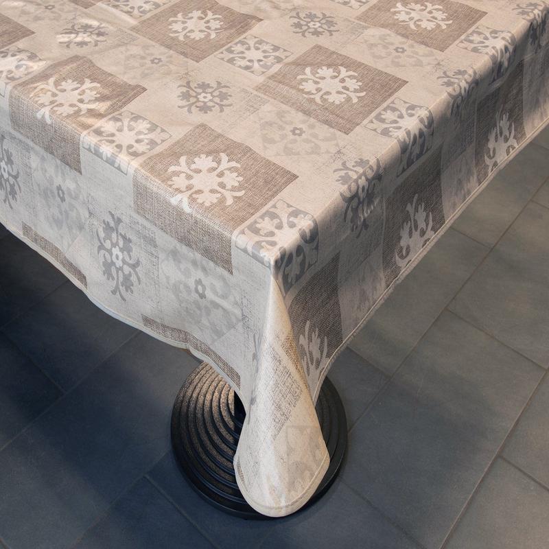 WAXED TABLECLOTH 140X180CM LILY BEIGE