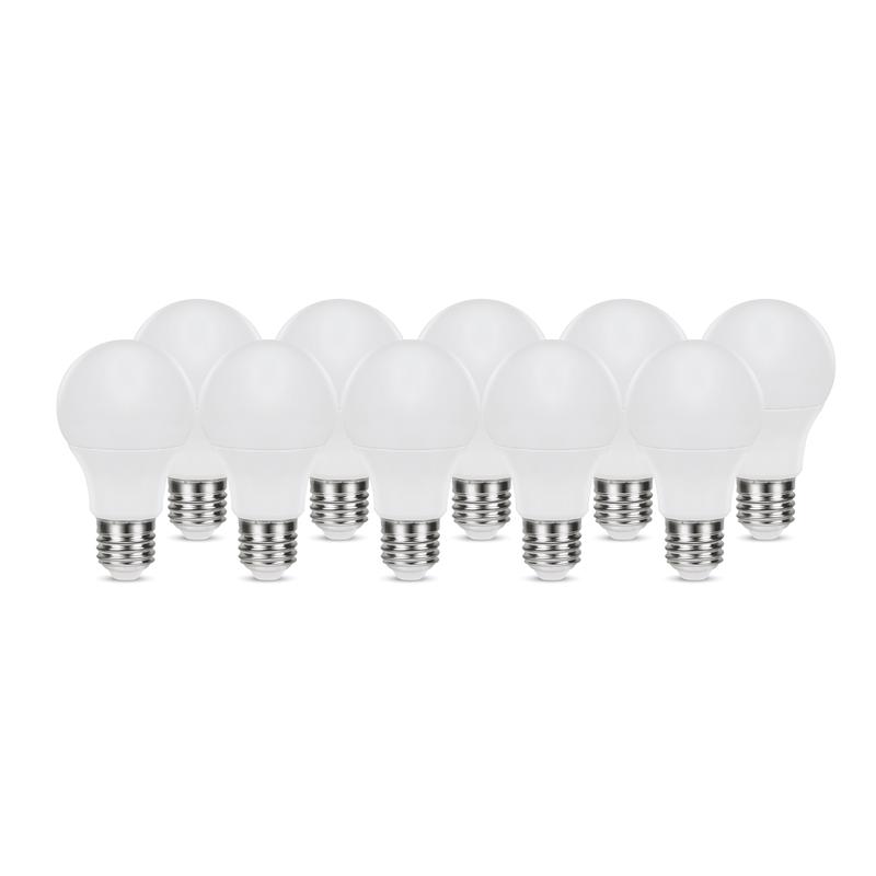 10 E27 LED BULBS =60W DROP FROSTED WARM LIGHT
