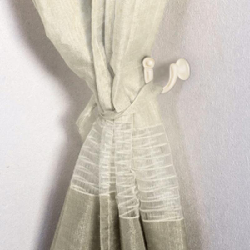 VENERE HOOK WITH SCREWS AND PLUGS WHITE