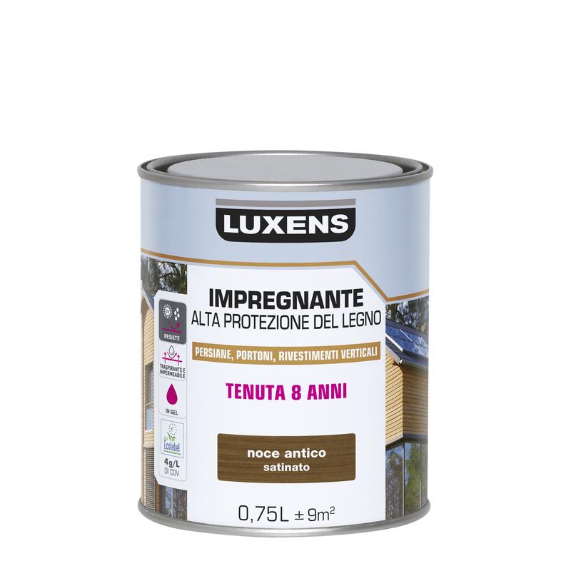 WATER-BASED WOOD PROTECTIVE IMPREGNATING AGENT DARK WALNUT HIGH PROTECTION LUXENS 750 ML