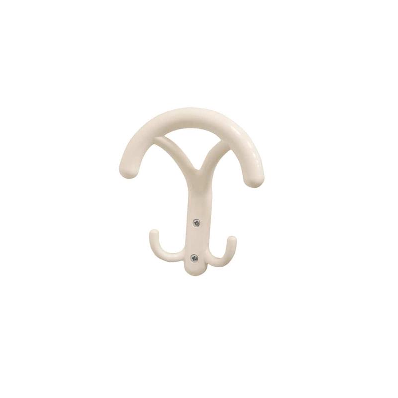 WHITE NYLON COAT HOOK 3 PLACES