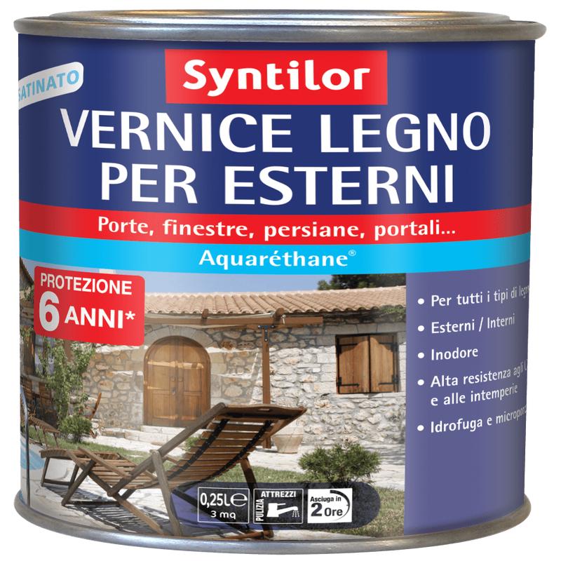 WATER-BASED COLORLESS SATIN HIGH PROTECTION SYNTILOR WATER-BASED PROTECTIVE WOOD PAINT 250 ML