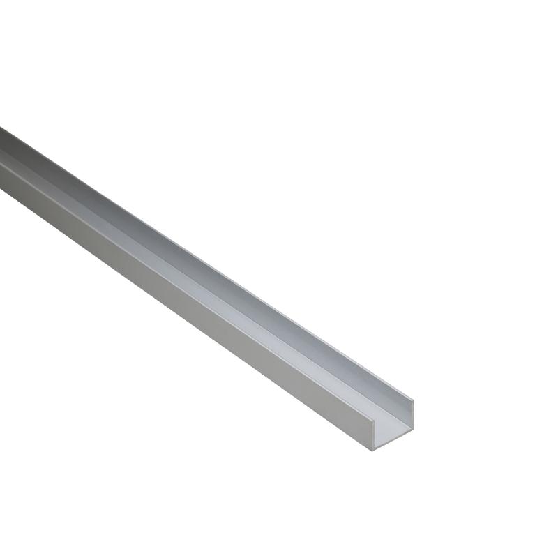 10X10X1MM ANODIZED ALUMINUM U PROFILE 2.5M MATTE