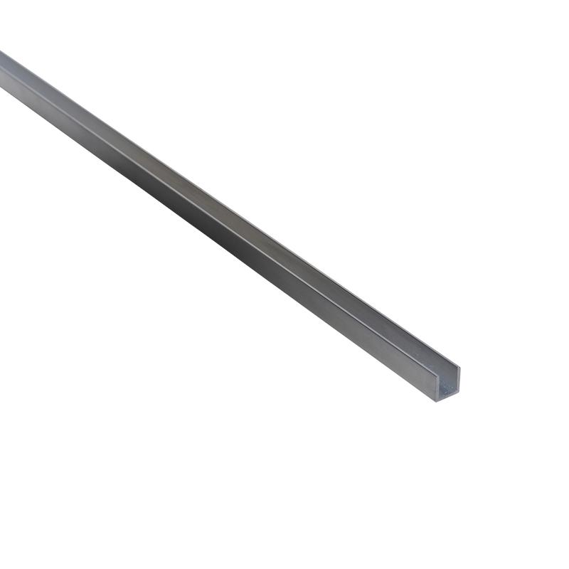 10X15X1MM ANODIZED ALUMINUM U PROFILE 2.5M MATTE