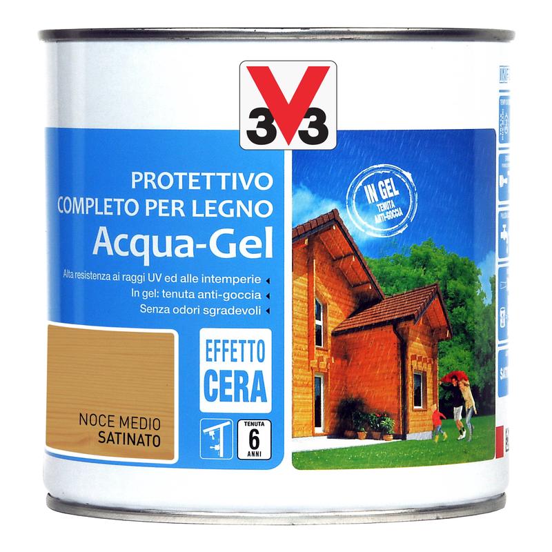 WATER-BASED WOOD PROTECTIVE IMPREGNATING AGENT WALNUT MEDIUM WATER GEL V33 750 ML