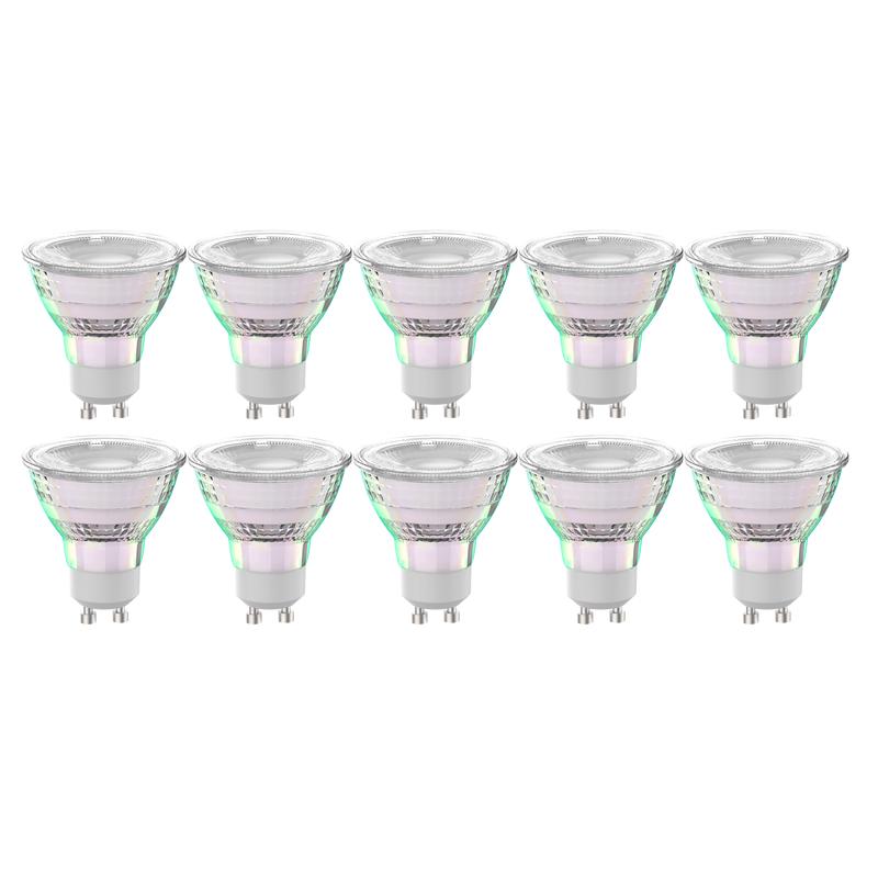 10 LED BULBS GU10=50W WARM LIGHT