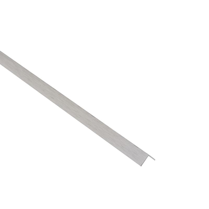 10X10X1MM ANODIZED ALUMINUM ANGLE PROFILE 2.5M BRUSHED NICKEL