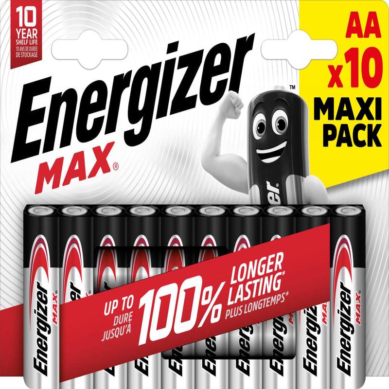 10 AA ENERGIZER MAX BATTERIES