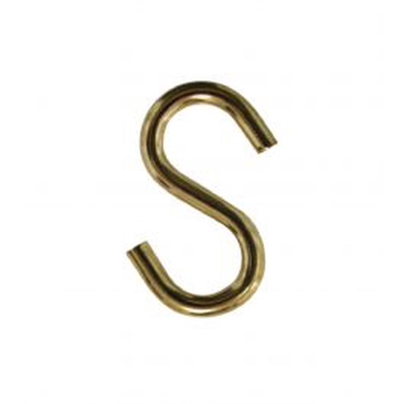 20 BRASS-PLATED S-HOOKS D.2.5