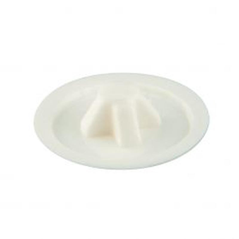 WHITE PLASTIC SCREW COVERS DIAM. 6 MM, 30 PIECES