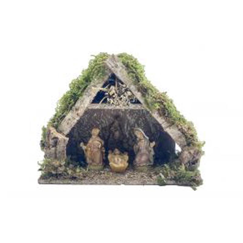 HUT CM 28X14X22 WITH 3 FIGURES CM 8