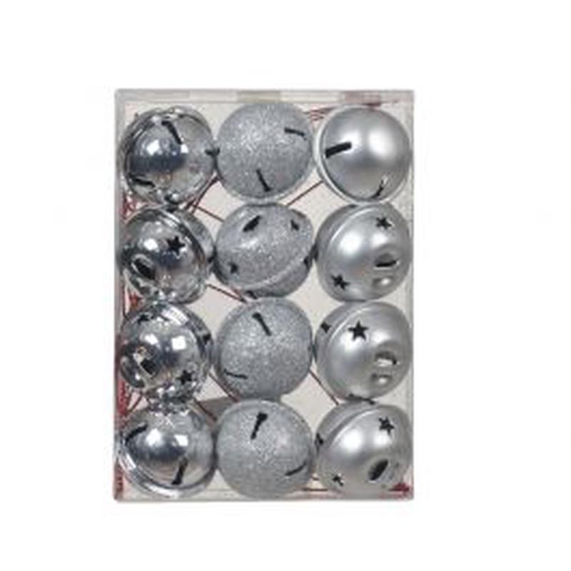 12 SILVER BELLS DIAM 3 CM