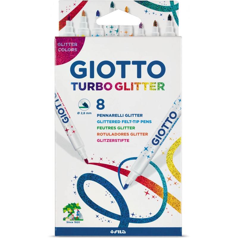 8 GIOTTO TURBO GLITTER MARKERS