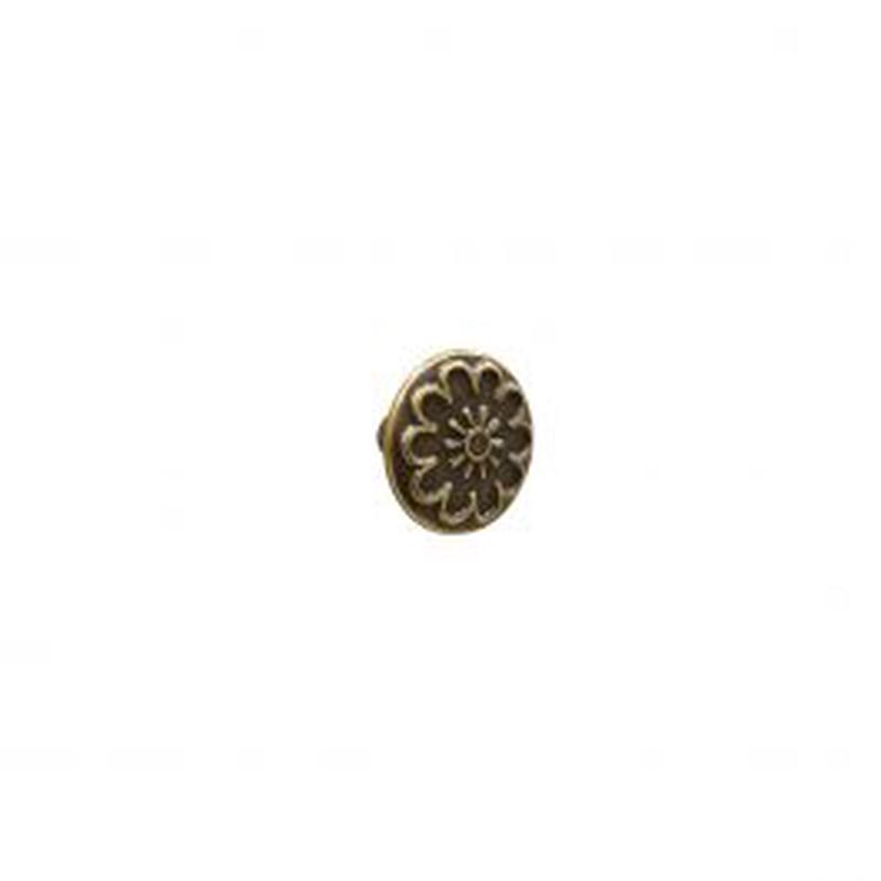2 BRONZE ZAMAK KNOBS D 25 MM WITH DECORATION