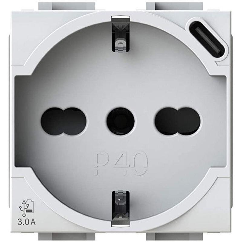 10/16A SCHUKO SOCKET WITH USB-C COMPATIBLE