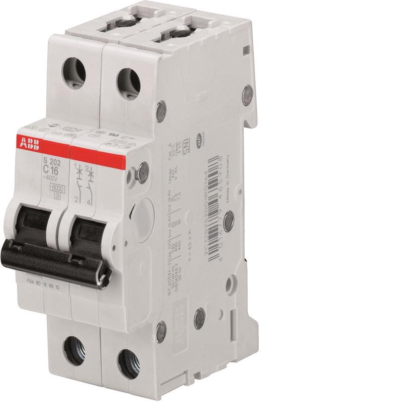 THERMAL-MAGNETIC 2 PLACES 16A 4.5 KA 2M