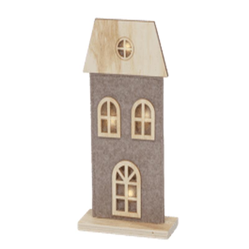 BROWN FELT PLAYHOUSE WITH MICROLED A
