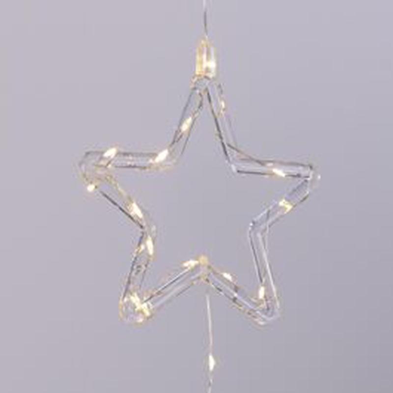 SET 3 TRANSPARENT STARS FOR HANGING. L