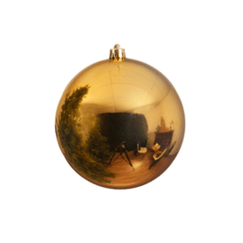 GOLD PLASTIC CHRISTMAS BALL DIAM 14 C