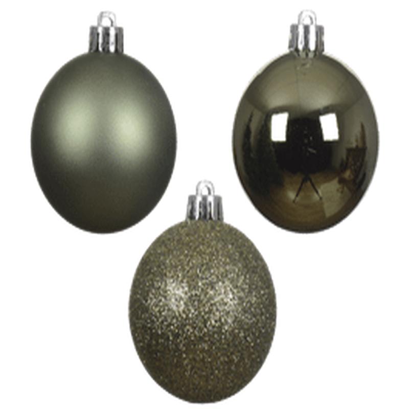 SET 14 VERDED PLASTIC CHRISTMAS BALLS