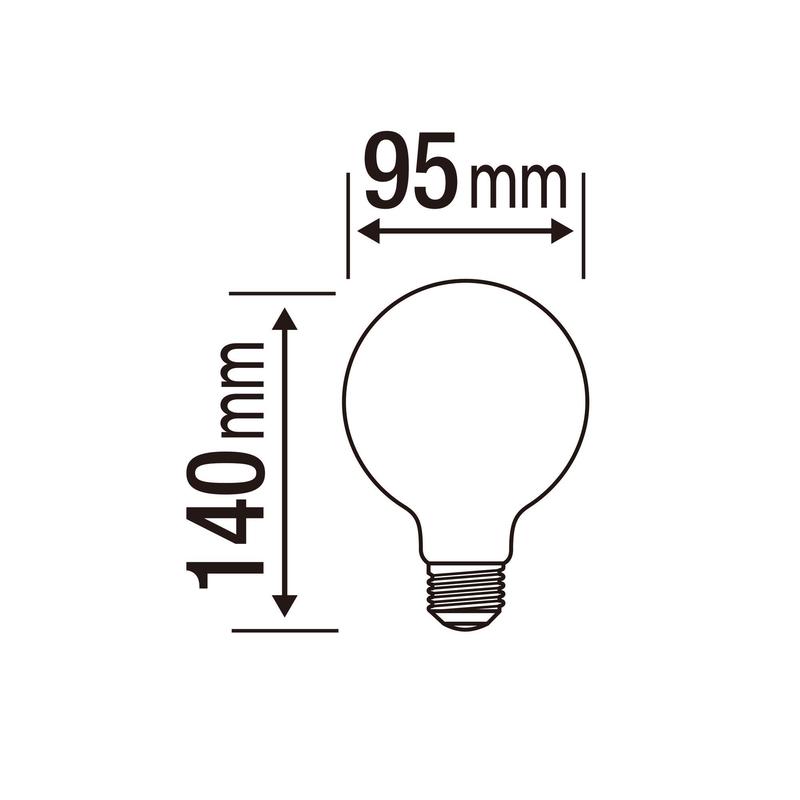 NATULIGHT LED BULB E27=75W GLOBE SMALL FROSTED WARM LIGHT