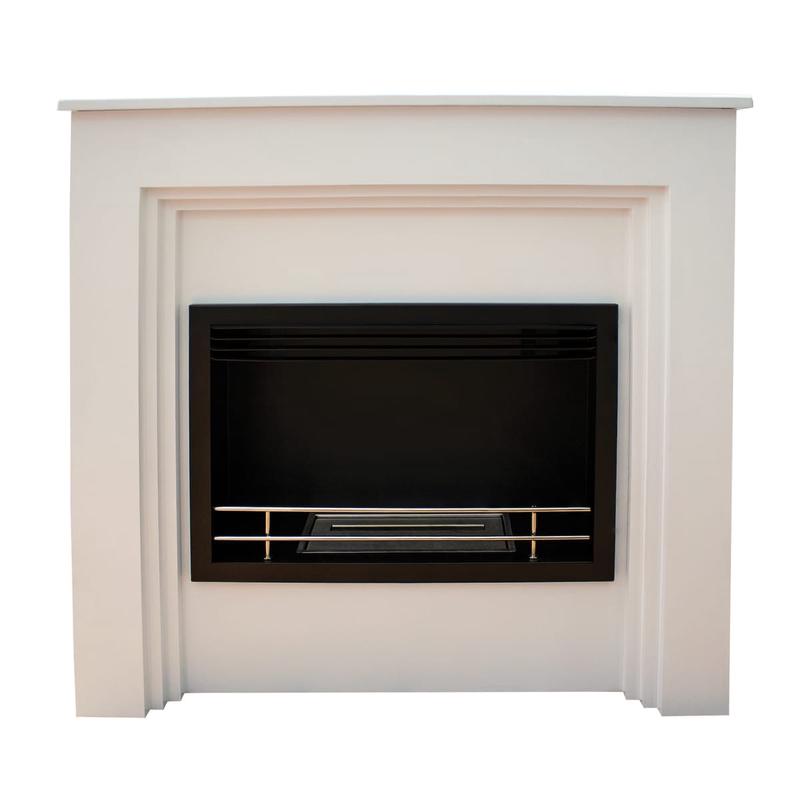 WHITE CONEGLIANO FLOOR BIOFIREPLACE MIS. 95 W 96 H 33 D