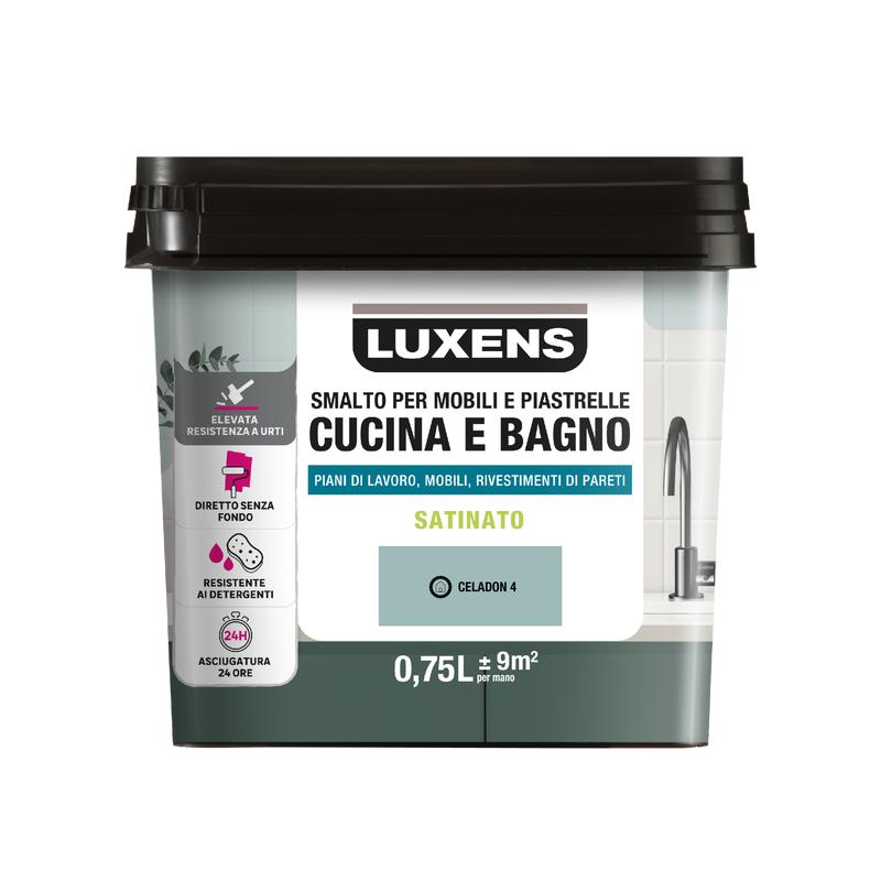 WATER GLAZE FOR FURNITURE AND KITCHEN AND BATHROOM TILES GRAY CELADON 4 SATIN LUXENS 750 M