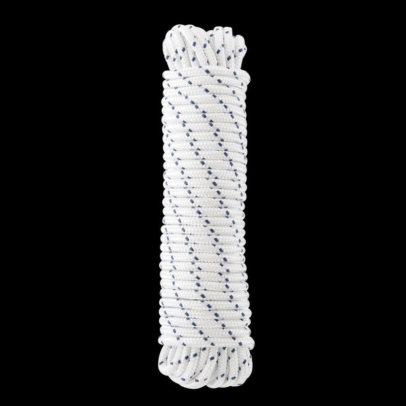 WHITE BRAIDED PP ROPE D6MM 15M