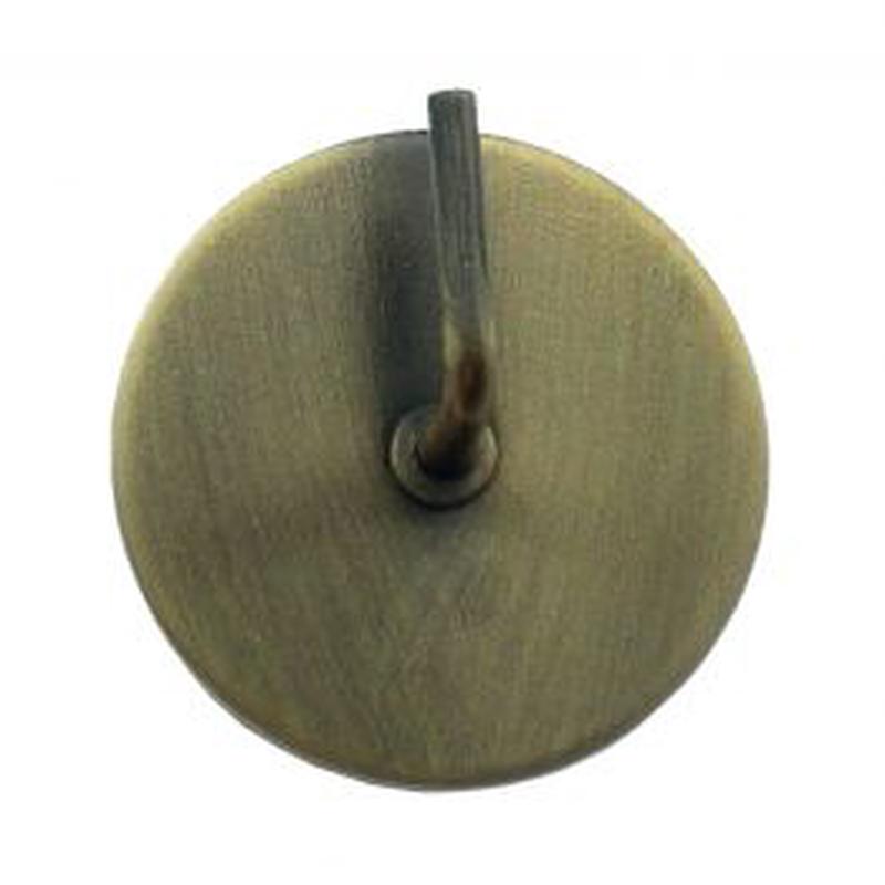 2 BRONZE ROUND ADHESIVE HOLDERS