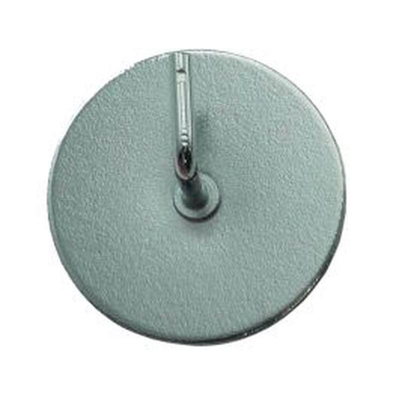 2 CHROME-PLATED ROUND ADHESIVE HOLDERS