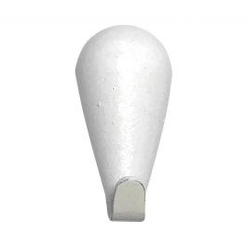 ZAMAK HOOK DROP WHITE