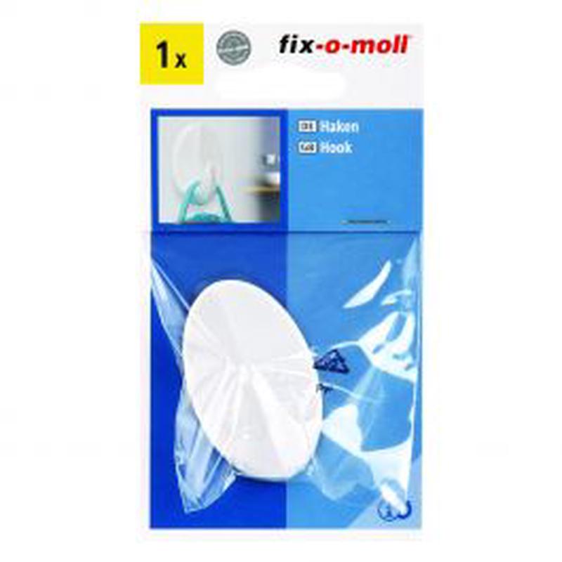 WHITE OVAL ADHESIVE HOOK LARGE