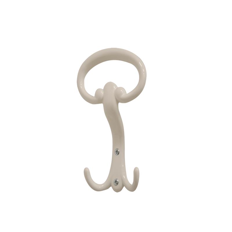 WHITE ZAMAK COAT HOOK 3 PLACES