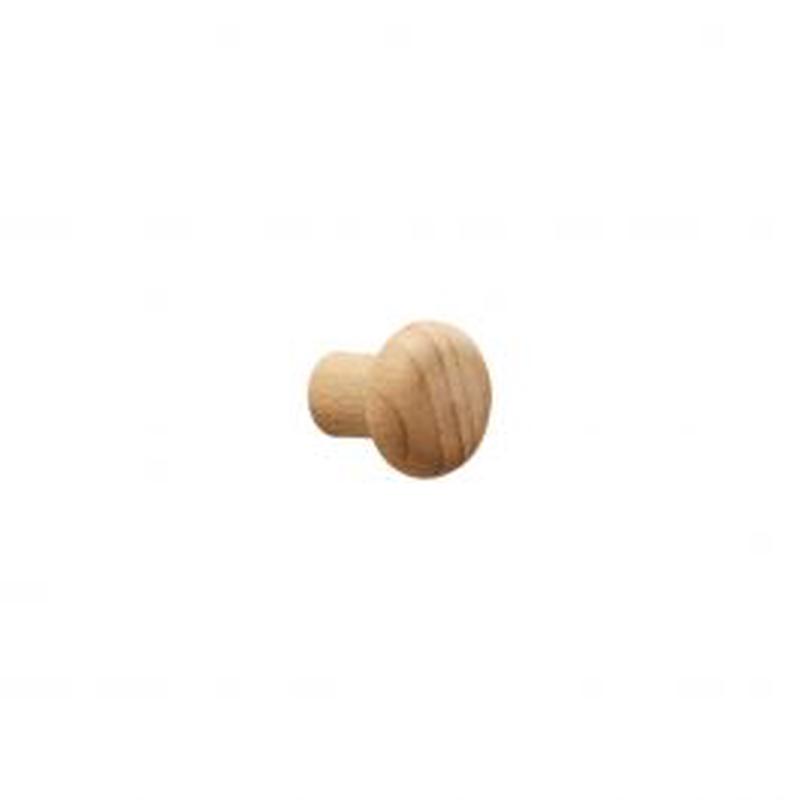 2 RAW BEECH KNOBS D 24 MM